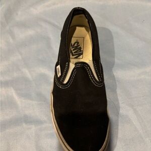 Vans Men's Black Canvas Slip-On Sneakers